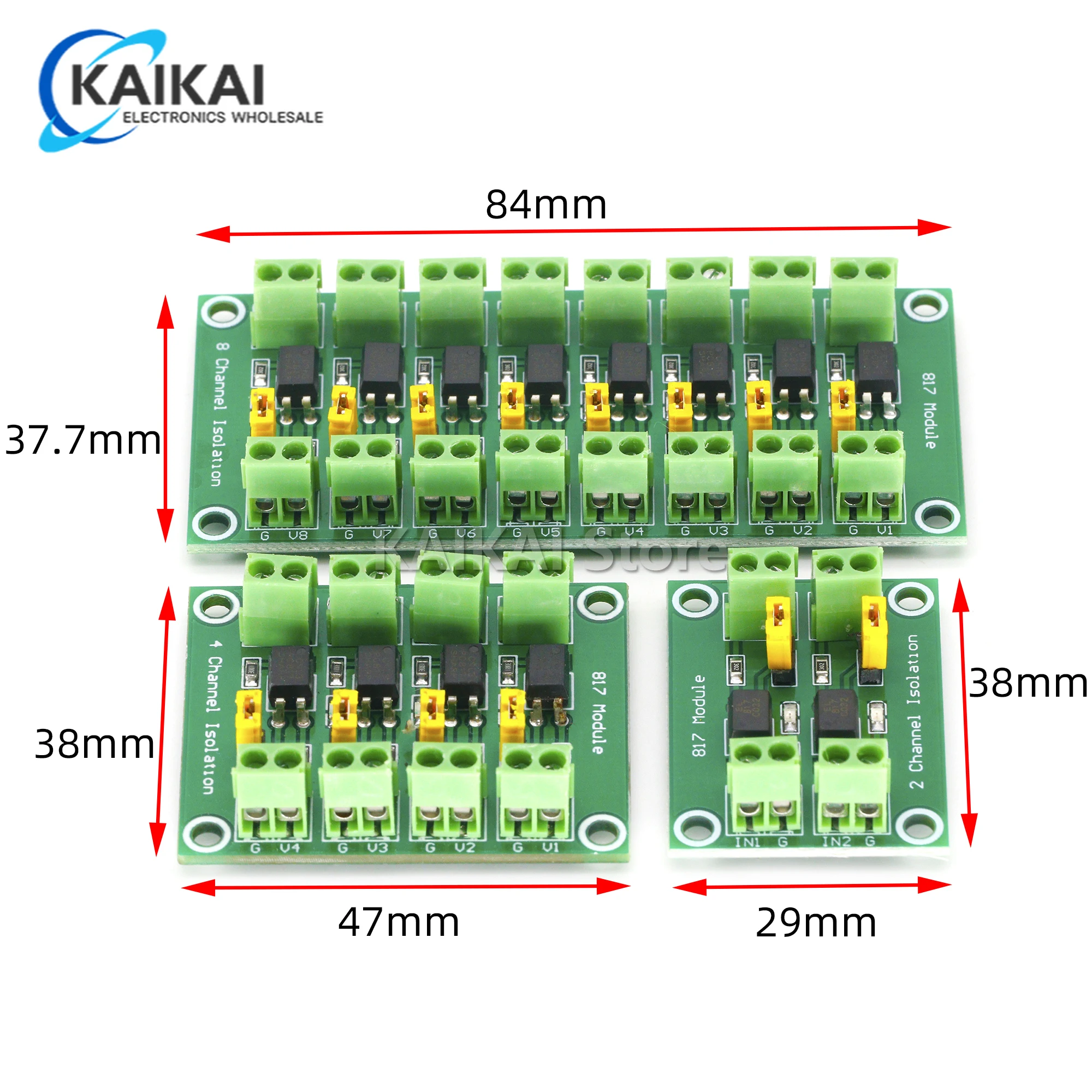 PC817 3.6-30V 2 4 Channel Optocoupler Isolation Board Voltage Converter Adapter Module Driver Photoelectric Isolated Module 817