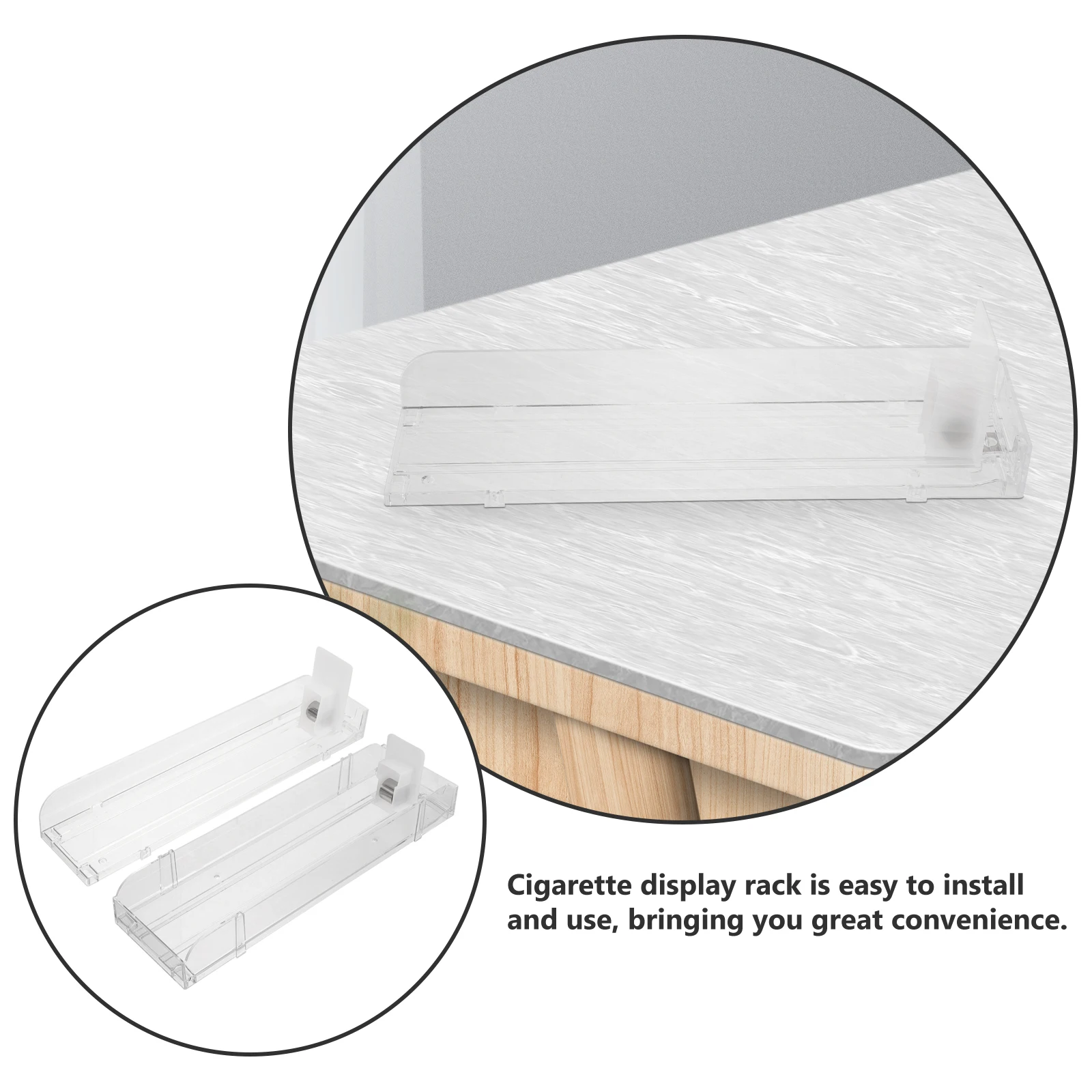 

2 Pcs Automatic Cigarette Pusher 28cm White Single Double Side Dispenser Showcase Holder Tobacco Accessory Store