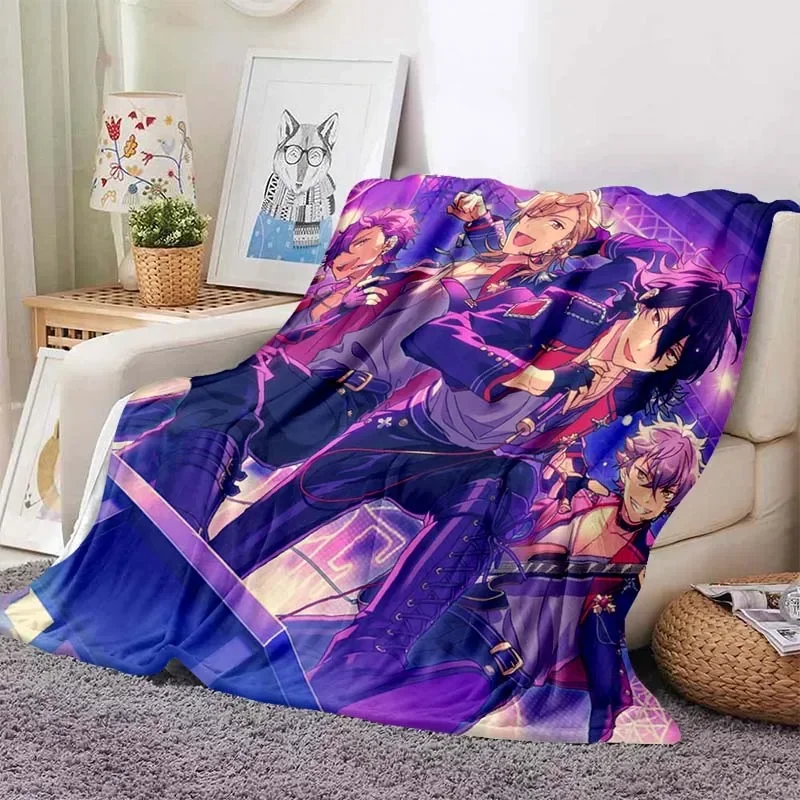 Cartoon children's warm blanket Idol Fantasy Festival UNDEAD group printed blanket Microfiber Fluffy Blanket