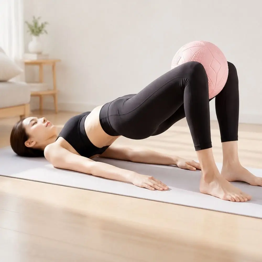 25 CM Abdominal Pressure Ball Anti Burst Thickened Yoga Pilates Ball Slip Resistant Inflatable Fitness Balance Ball Home Gym