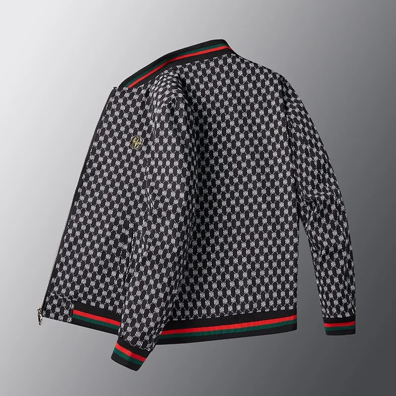 الثقيلة التطريز سترة بيضاء الرجال ربيع الخريف نمط جديد زي بيسبول الرجال سترة العلامة التجارية العصرية ملابس للرجال #1