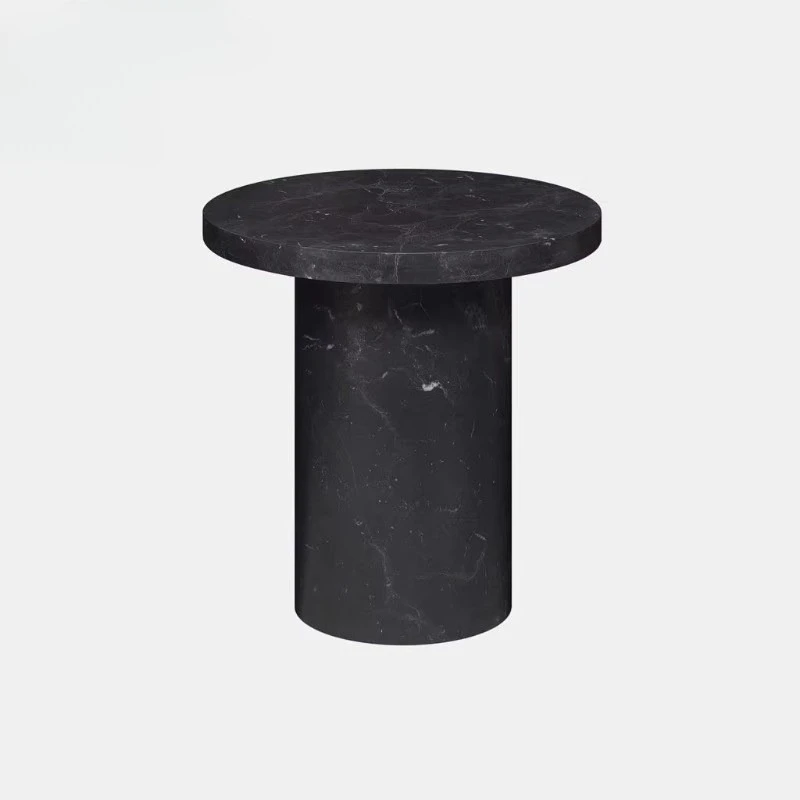Nordic Modern Italian Luxury Natural Marble Side Table Designer Round Coffee Table for Living Room Sofa Showroom