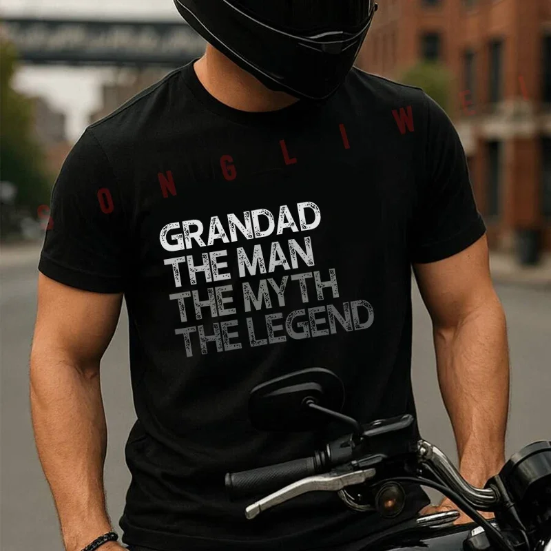 

Motorcycle The Man The Myth The Legend Men's Fashion Moto T-shirt Casual Tshirts Summer Short Sleeve Tops