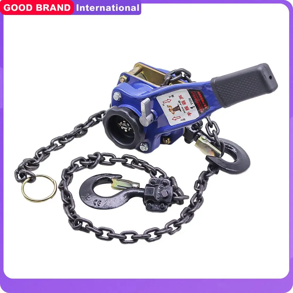 1 T Pulling Wrench Hoist Manual Lifting Chain Hoist Hand Chain Hoist Hook Portable Lever Block inverted Chain Hoist Tightener