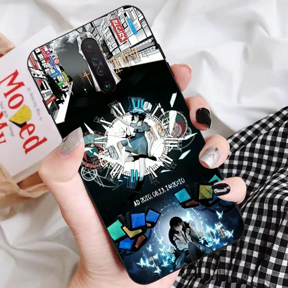 Steins Gate Anime Phone Case For Redmi 5 6 7 8 9 10 plus pro 6 7 8 9 A GO K20 K30 K40 pro plus F3 Fundas