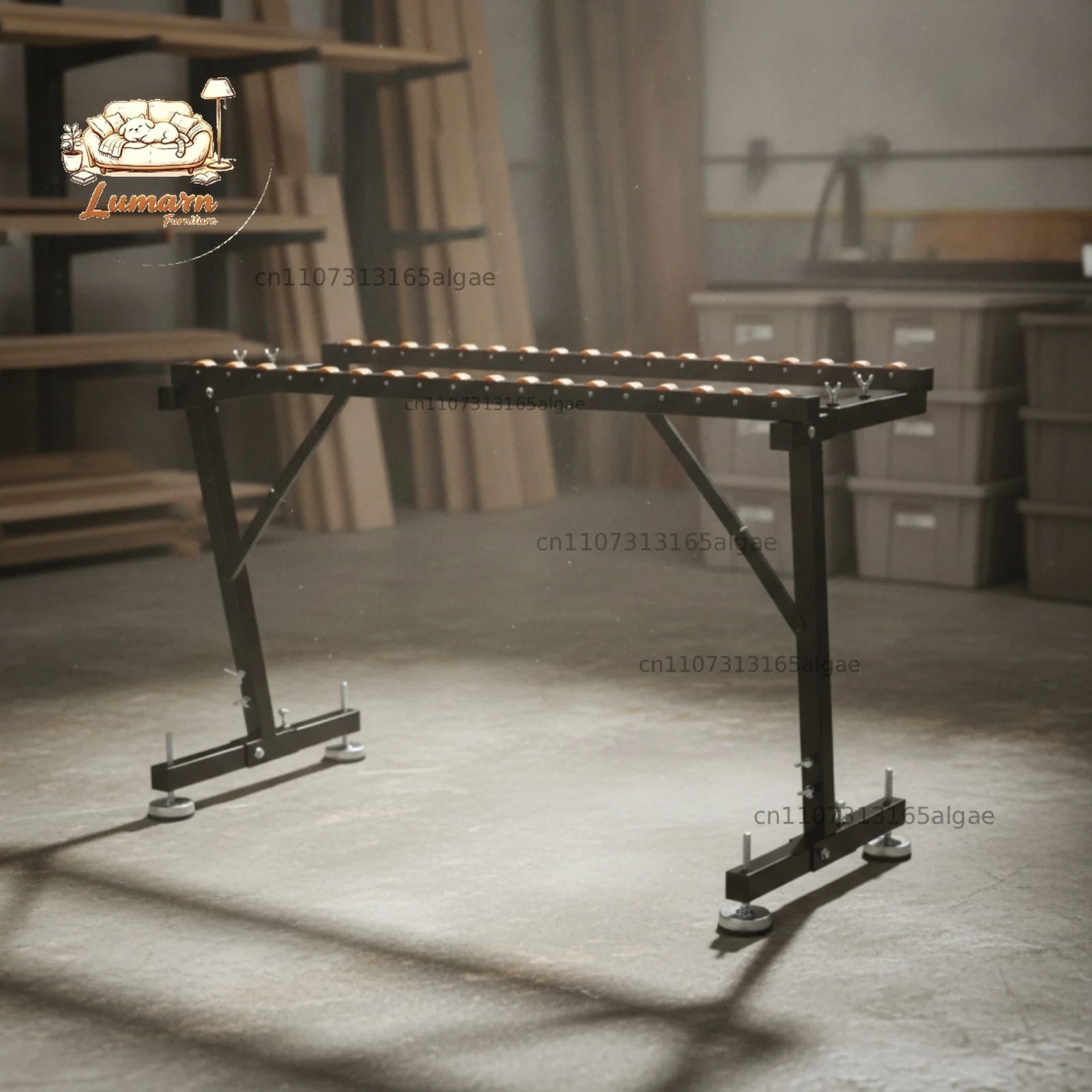 Folding Roller Workbench Stand Leveling Feet Table Saw Outfeed Stand Angled Woodworking Carpentry Roller Support for Woodworkers