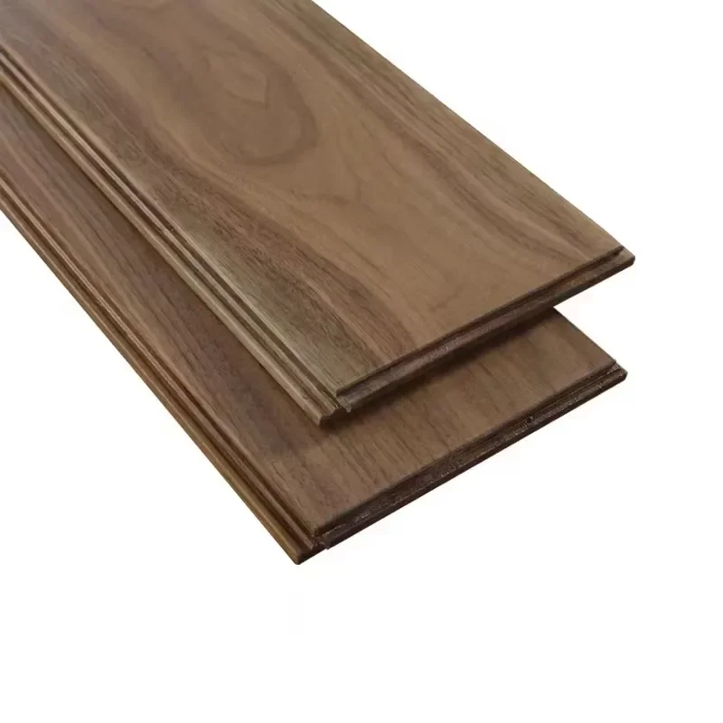 Premium Black Walnut Hardwood Flooring Matte Smooth Surface Full Solid Wooden Floor Stable Building Material Wood Plank