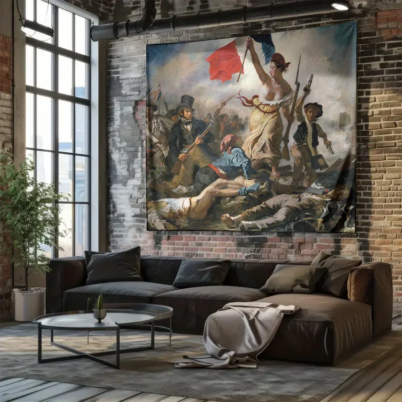 الثورة الفرنسية نسيج جدار ديكور فني للمنزل اللوحة التاريخية خمر رمي بطانية غرفة النوم الجمالية الجدار الشنق هدية