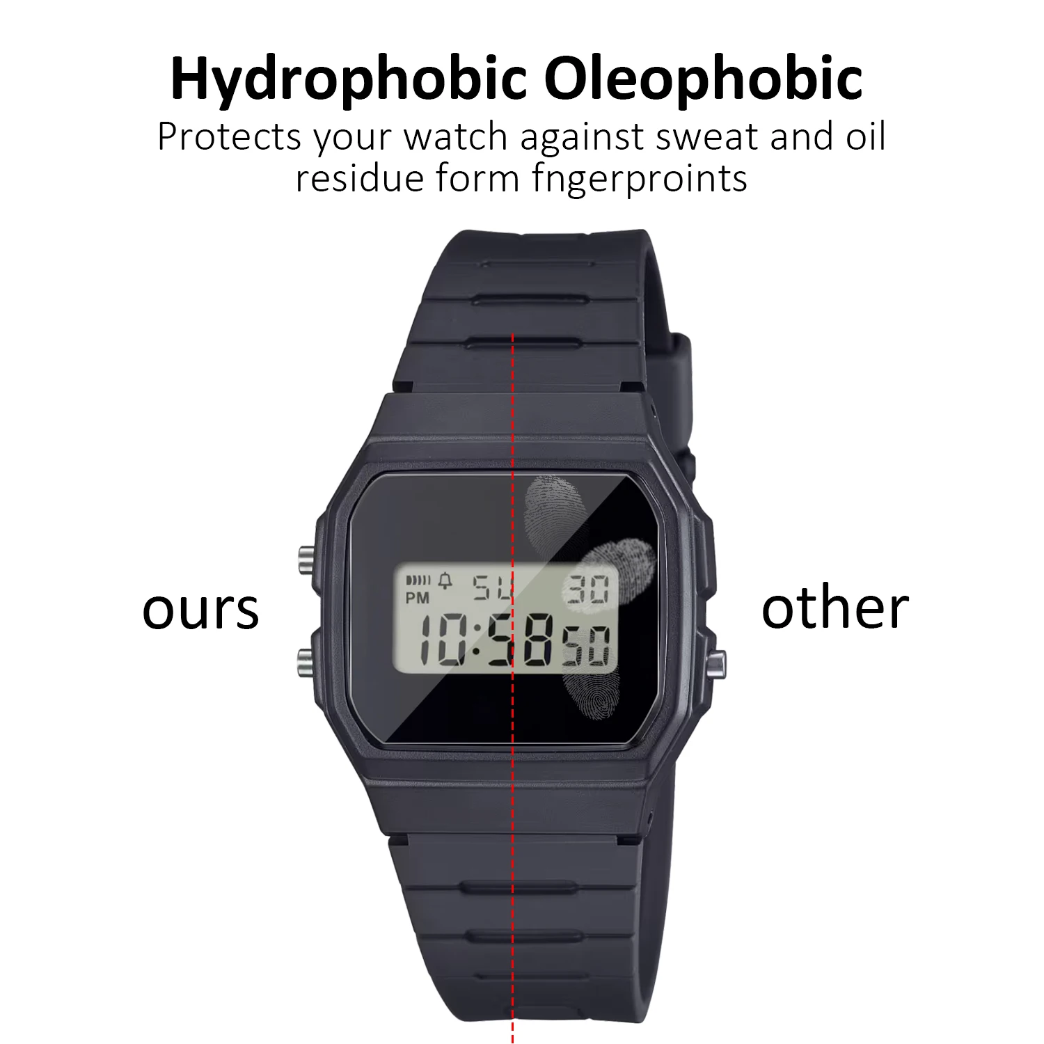 3Pcs Anti-shock Smartwatch LCD Guard Film For Men\'s Classic F91W-1 W-217 F-105W Nano Explosion-proof Screen Protector