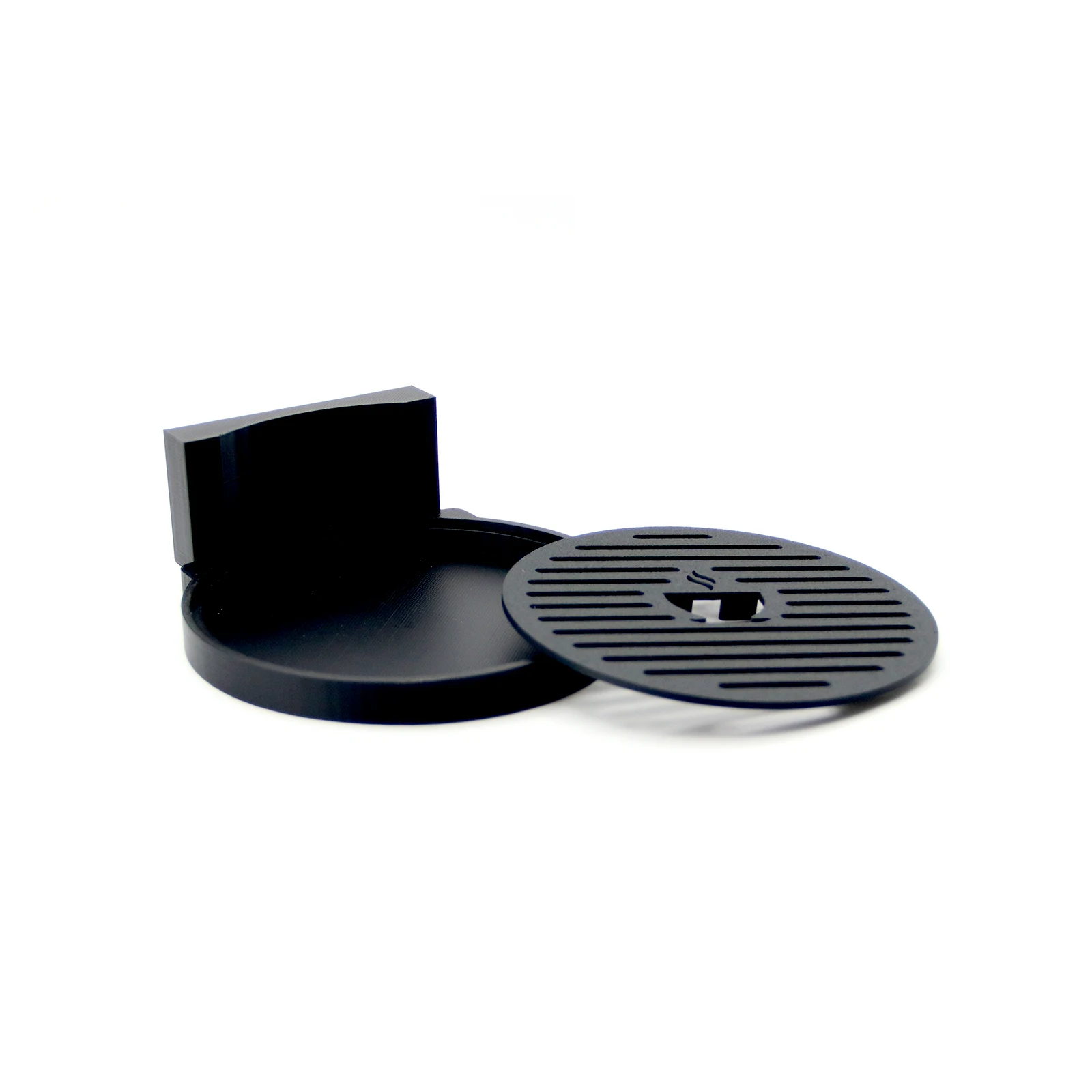 Low-profile extended drip tray for Nespresso Essenza Mini coffee machine