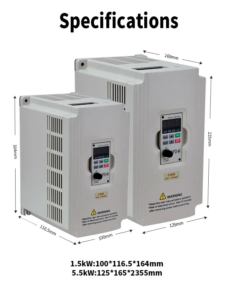 High performance inverter AC 380V 0.75-15 KW AC drive frequency conversion speed regulation frequency converter