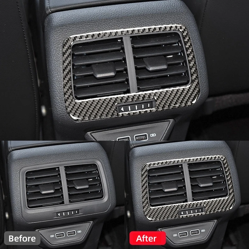 for VOLKSWAGEN for Vw Golf 7 Gti Mk7 2013-2019 Carbon Fiber Rear Air Conditioner Vent Trim Frame Decor Stickers Car Accessories - view 6