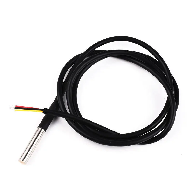 Stainless Steel Package WaterproofDS18b20Temperature Probe Temperature Sensor DS18B20Waterproof Line