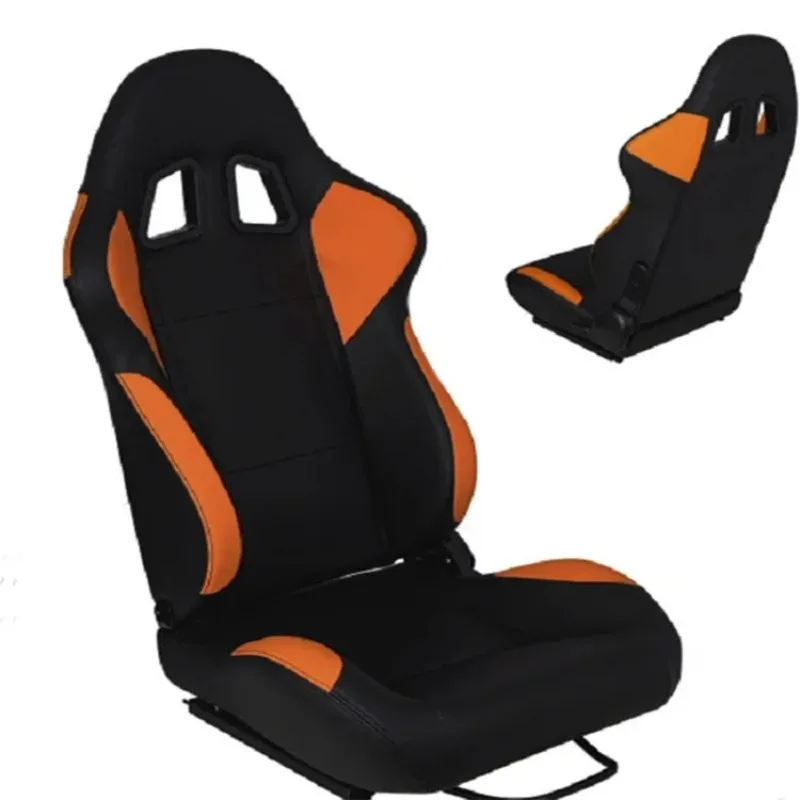 

GM Parts Black and Orange PVC Car Sport Seat Racing Seat with Dual Track