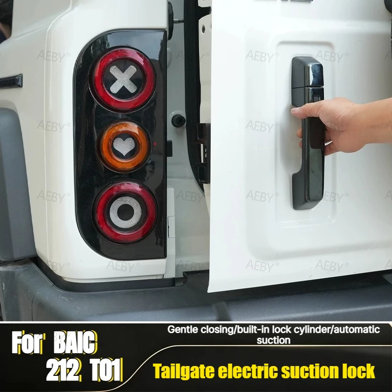 AEBY For BAIC 212 T01 Electric Suction Door Lock, Tailgate with Built-in Cylinder Soft Closing Latch Kit, Easy to install