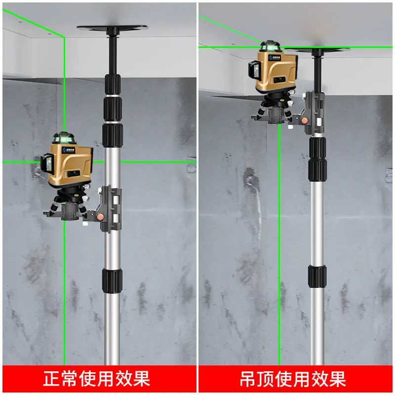 YYO Infrarot Level Lifting Stützstange 4m Edelstahl Halterung Decke Universal Teleskopstange Stativ