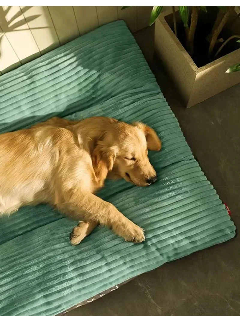 Winterwarmes Haustier-Hundebett aus Cord, Hundeschlafmatte, weiche Haustiermatte für kleine, mittelgroße und große Hunde, abnehmbares, waschbares Welpenbett – Detail 5