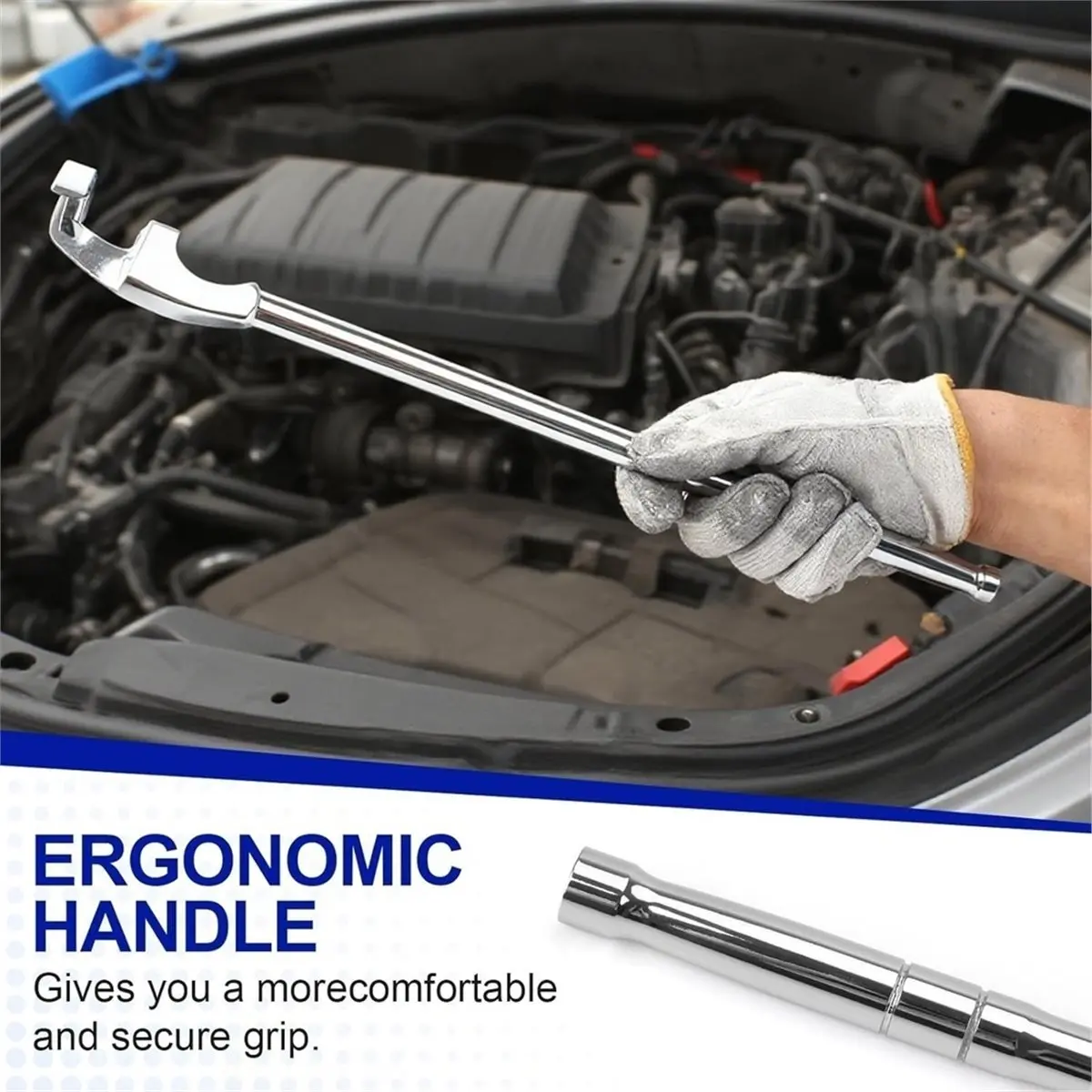 Wrench Extension Lever Extended Torque Wrench Socket Extension Bar Tool Rod for Auto Repair, Heavy-Duty Hand Tool, 1PC