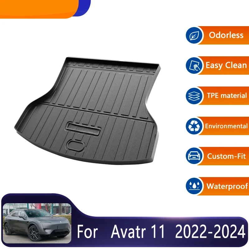 For Avatr 11 Avatr E11 2022 2023 2024 Car Easy Installation Rear Trunk Mat Floor Tray Boot Liner Protective Pads Car Accessories