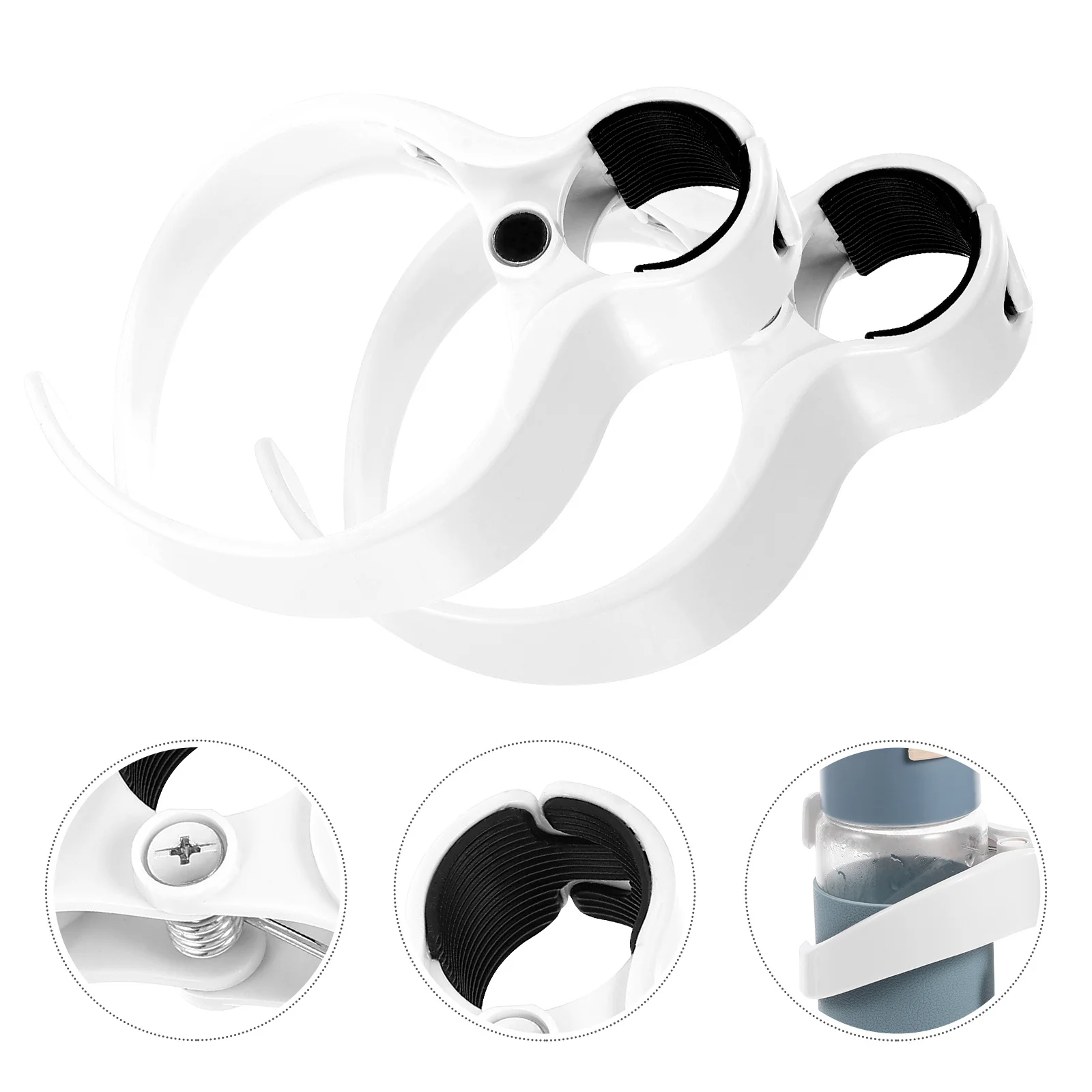 

2Pcs Clamp on Bottle Holder Stable Cup Holder Rack for Travel Mugs Coffee Bottles Cup Rack Office Supplies