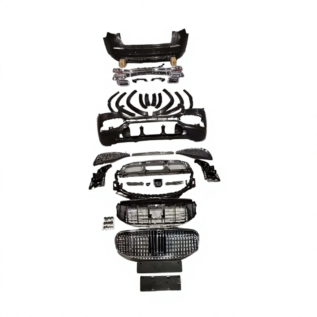 Used PP Material for Mercedes-Benz GLS Maybach Body Kit with Tow Hook Front and Rear Bumpers Bolt-On