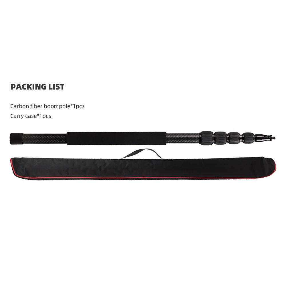 DIGITALFOTO BM02C 3m خمسة القسم الكربون الألياف ميكروفون Boompole