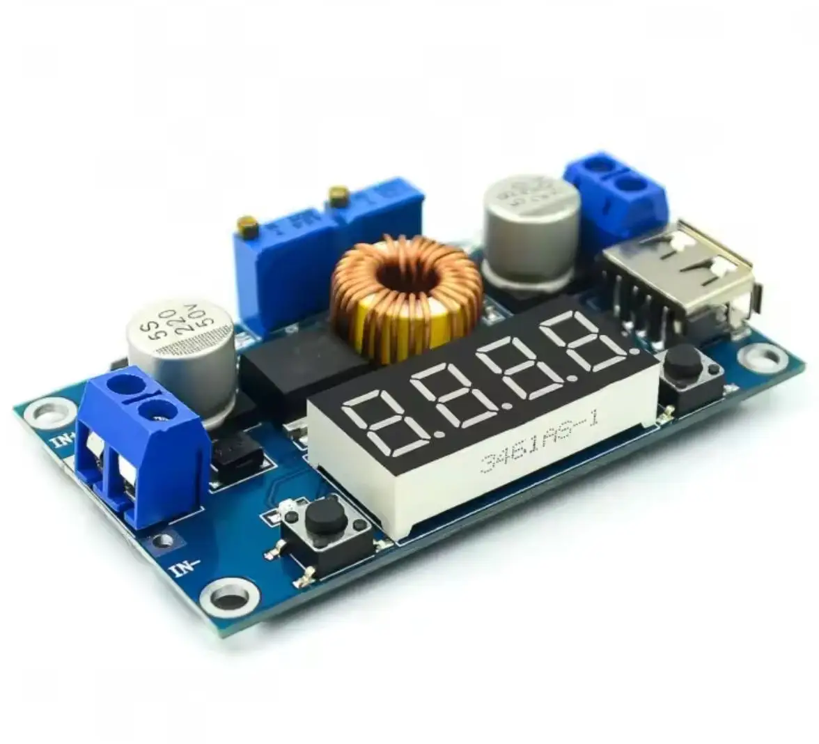 5A XL4015 Constant voltage constant current buck power module Voltage and current display LED drive lithium battery charging