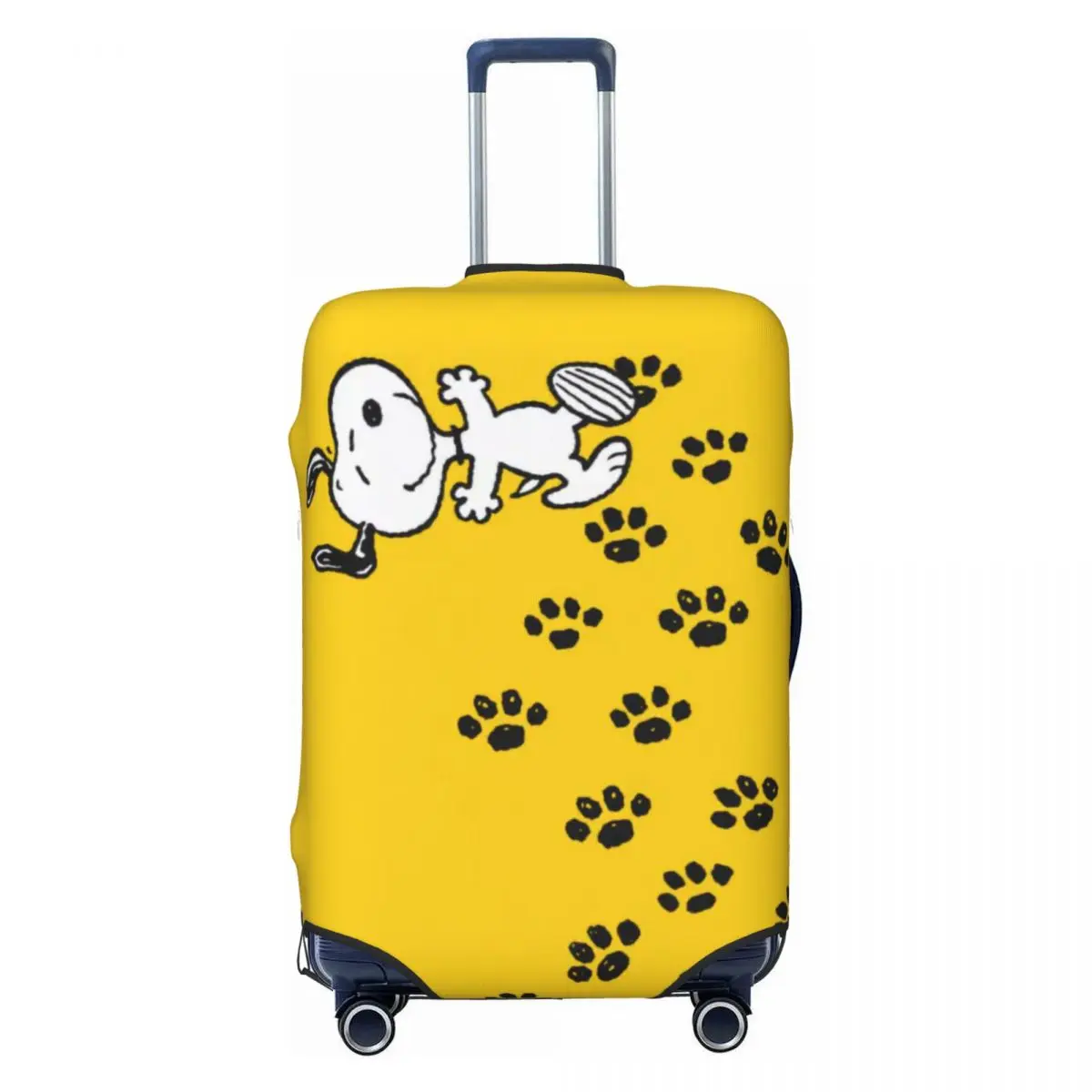 

Custom Snoopy Paw Print Path Travel Luggage Cover Dust Proof Cartoon Comic Dog Suitcase Cover Protector Fit 18-32 Inch