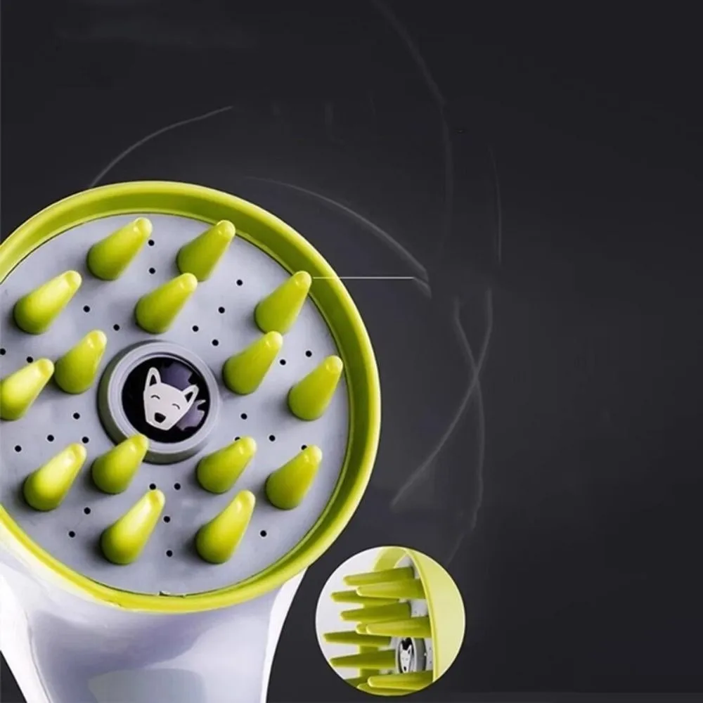 Pressure Boosting Pet Shower Sprayer with Massage Brush Comfortable Dog Wash Sprayer Hairs Brush Bath Tool Professional Cleaning