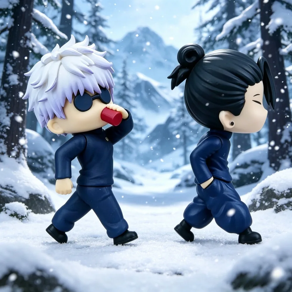 11cm/4.33in Anime Jujutsu Kaisen Figure Q version Geto Suguru Gojo Satoru Action Figures Pvc Statue Collection Model Toys Gifts