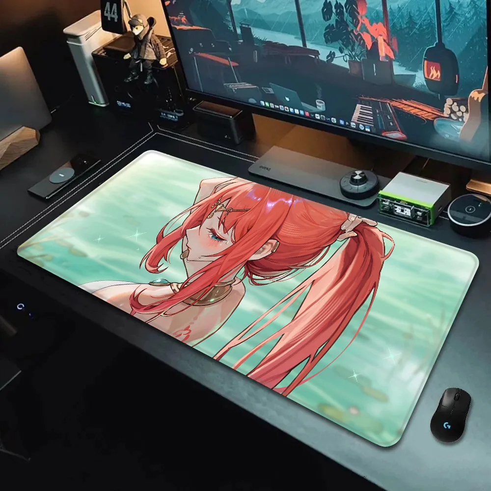 Nilou Genshin Impact Mousepad HD Printing Computer Gamers Locking Edge Non-slip Mouse Pad XXL90x40cm Keyboard PC Desk Pad