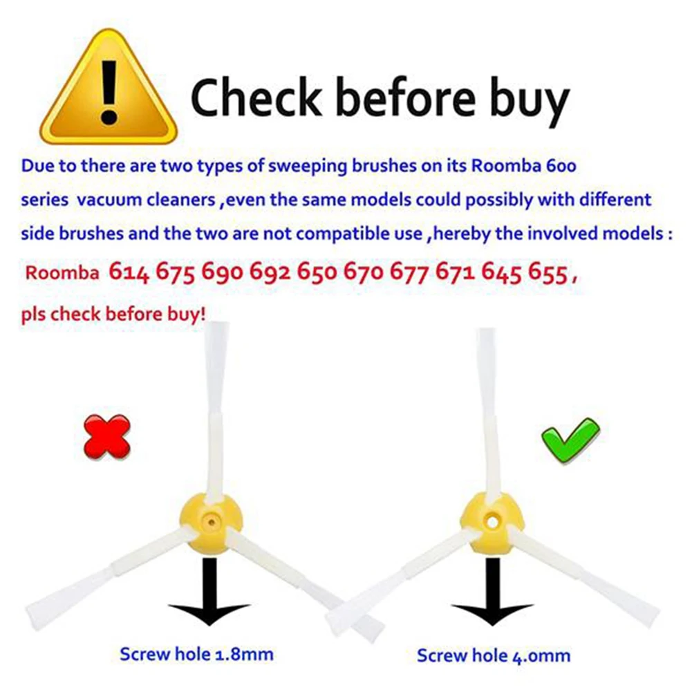 아이로봇 룸바 600 시리즈용 롤러 사이드 브러시 필터 휠, 606 610 620 630 650 660 675 676 진공 청소기 액세서리