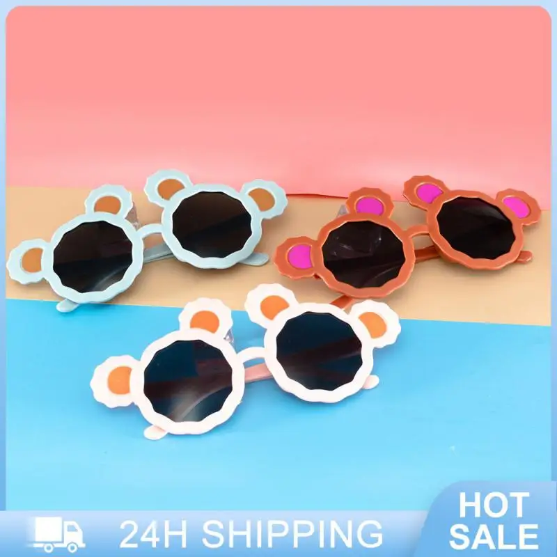 Summer Sunglasses Colorful Goggles Girl Cat Bear Ear Sun Glasses All-match Travel Park Plastic Очки Солнечные Gift For Kid