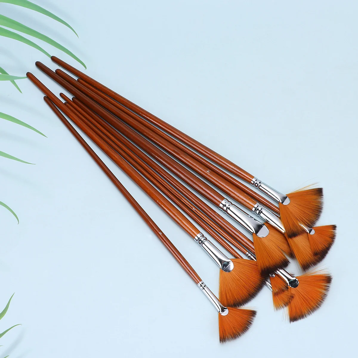 

9Pcs Fine Art Brush Set Nylon Hair Long Rod Oil Painting Supplies Small Oil Drawing Brushes for Beginner Nylon Wool Brush