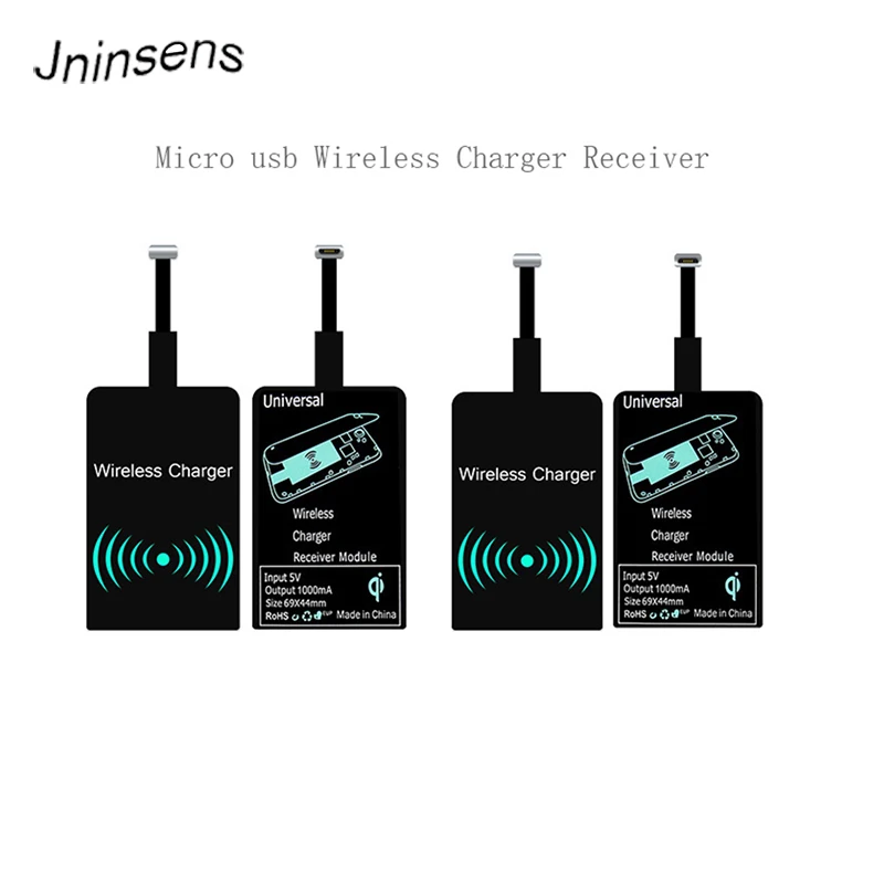 Wireless Charger Receiver For iPhone 7 6 6s Plus QI Wireless Charger Adapter For Micro USB Type-c Android Phone Chargers