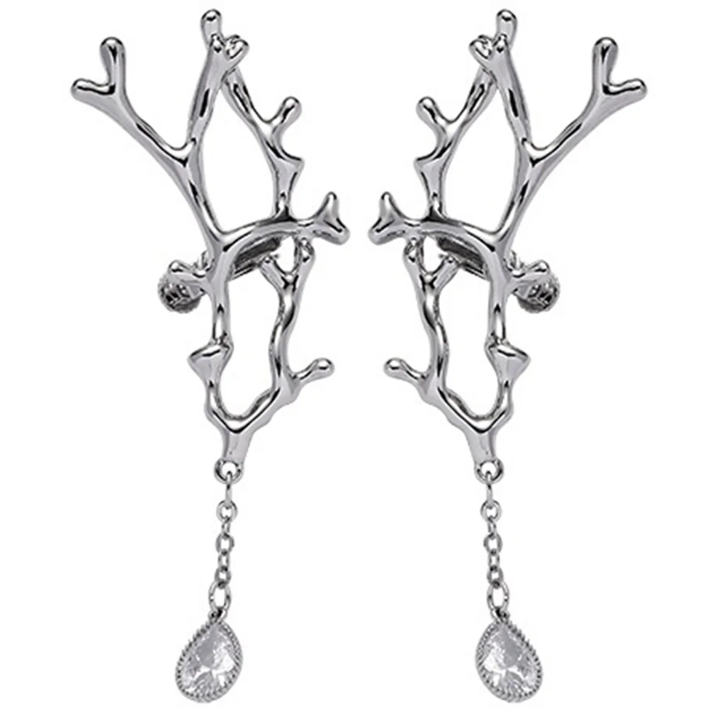 Twig Earrings Cuff Jewelry for Women Antler Cuffs Tree Branches Non Piercing Clips