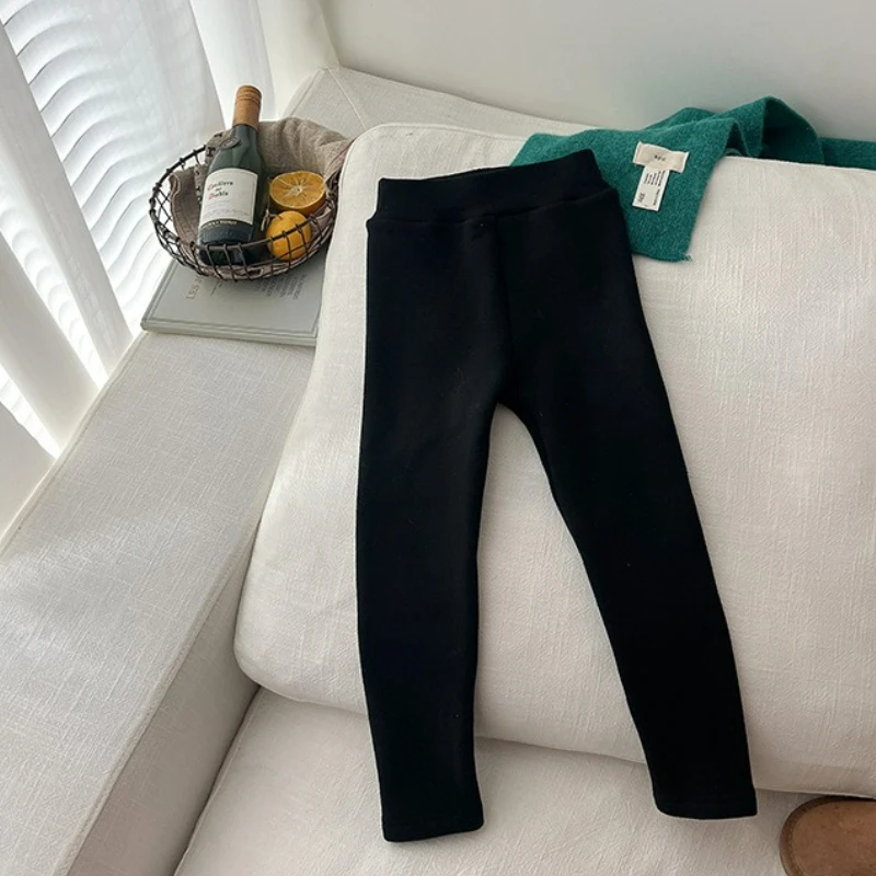 بنطال ضيق شتوي دافئ وقطيفة سميك للفتيات لعام 2025 #5