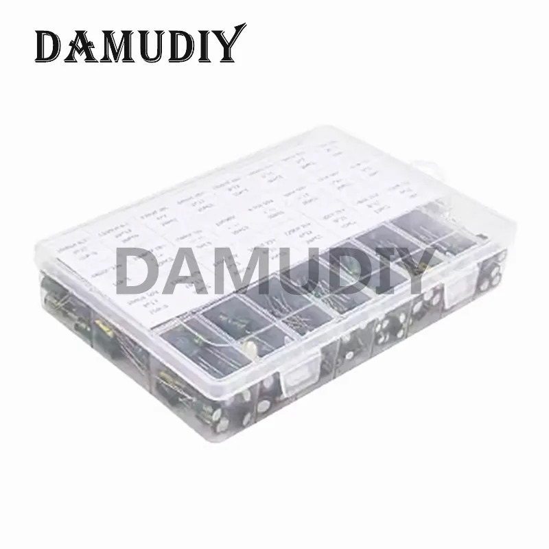 

925pcs 36Values High Frequency Low ESR Aluminum Electrolytic Capacitor Kit 1uF 4.7uF 10uF 22uF 47uF 100uF 220uF 330uF 470uF