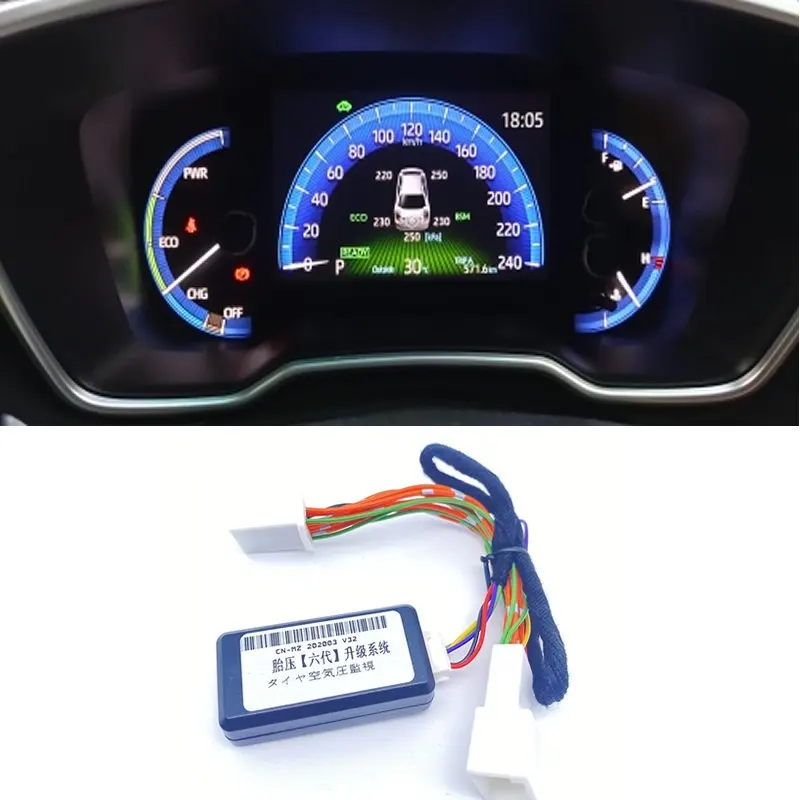 Car TPMS Tire Pressure Monitoring Display System Tire Pressure Monitor Security Alarm For Toyota Corolla Altis 2019 20 2021 2022