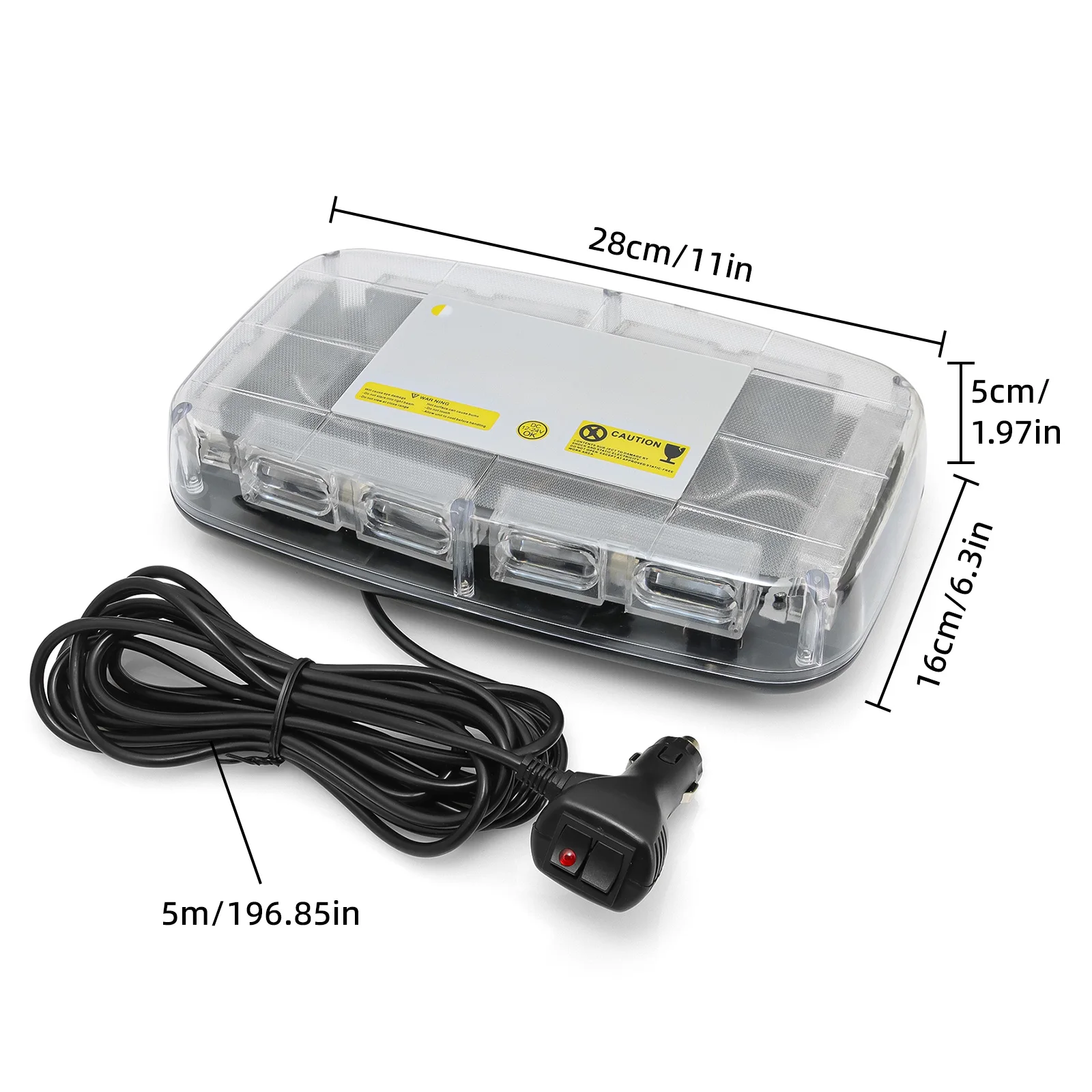 Emergency Safety Hazard Warning Light LED Flashing Light Bar Magnetic Mount waterproof LED Roof Top Strobe Lights - Image 6