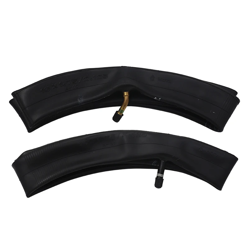 Inner Tube with Angle Valve Stem or Straight Valve 16x1.75/2.125, Suitable for Electric Bicycles and Bicycle Inner Tubes