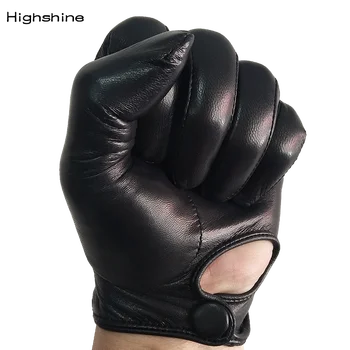 غير مبطنة فاخرة رجالي قفازات جلد طبيعي لينة عالية الجودة الماعز ضيق اليد لشاشة تعمل باللمس القيادة قفازات الشتاء الدافئة