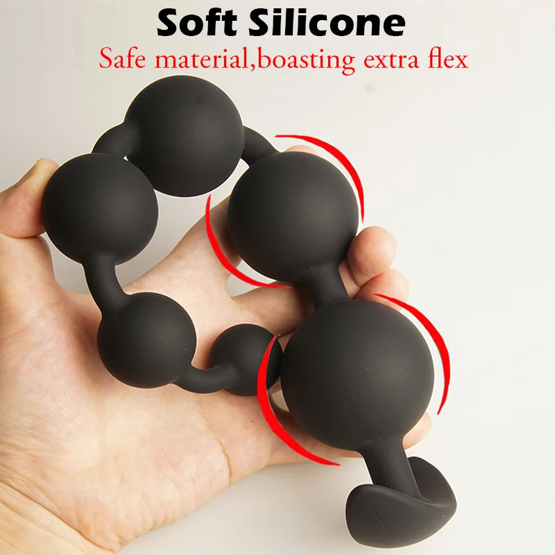 Anal Beads Balls Long Dildo Training,Silicone Anus Ass But Butt Plug,Analplug Buttplug Butplug Sex Toys,Analsex Prostate - Image 4