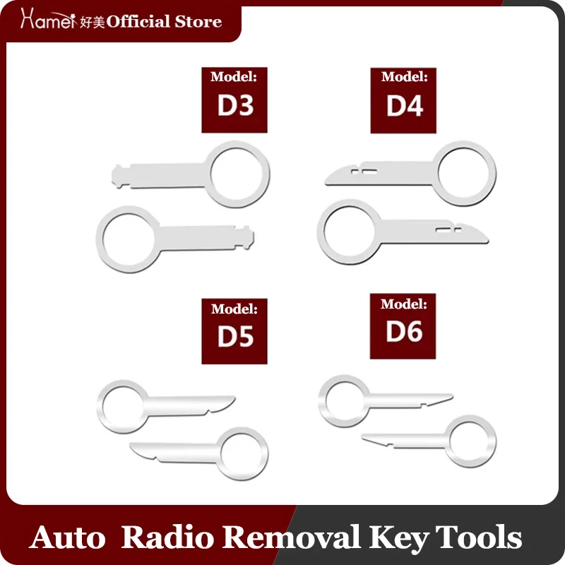 2PCS Car Stereo Radio Removal Keys CD Tool for Volkswagen BMW Porsche Cooper Audi A4 B6 B8 A5 Ford Fiesta Kuga Skoda Renault