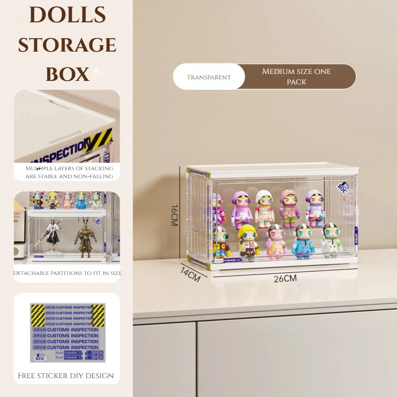 Acrylic Organizer for Collectible Figures and Blind Box High Definition Transparent Desktop Toys Action Figures Organizers Box