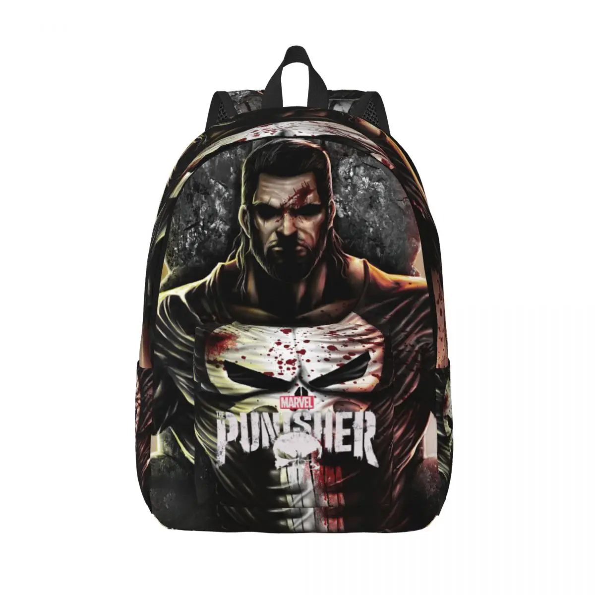 Birthday Sign Large Capacity Laptop Bag Marvel Punisher Vintage Teen Girl Boy Men Women Adult Rucksack High School