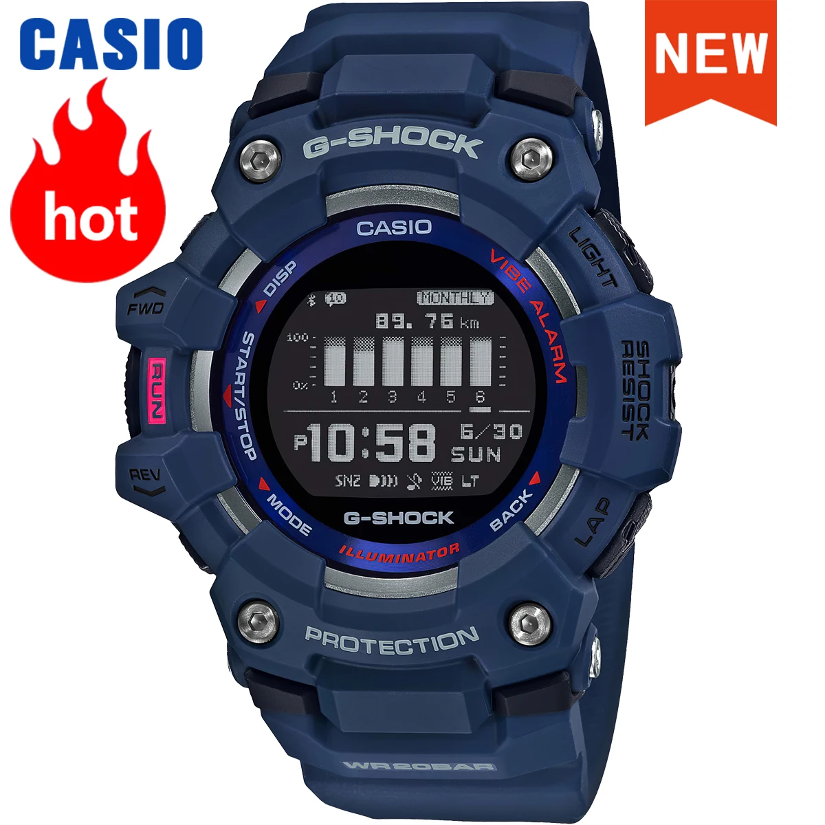 Casio watch for men g shock Bluetooth Smartwatch New product Pedometer Function Waterproof Square Watch relogios masculino