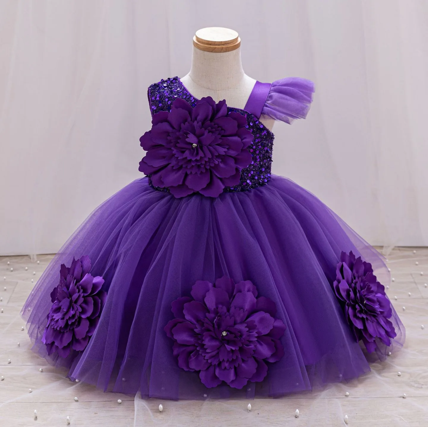 Summer Baby Girl Princess Dress Lace White Birthday Party Dress Girl Princess Dress Wedding Flower Girl Baby Clothing
