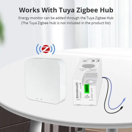 Imagen 2 del producto Zemismart-medidor de energía inteligente Zigbee, Monitor WiFi, Sensor eléctrico, funciona con Tuya Zigbee2mqtt, asistente doméstico