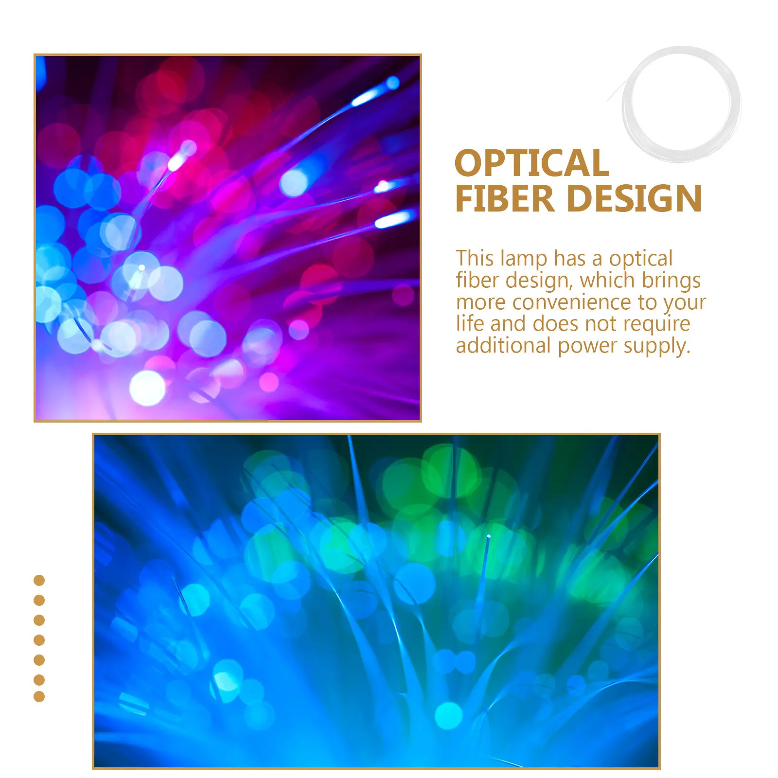 

Optical Fiber Light String Transparent Small Size Outdoor Garden Balcony Yard Decoration Creative Ceiling Light Ornament Car